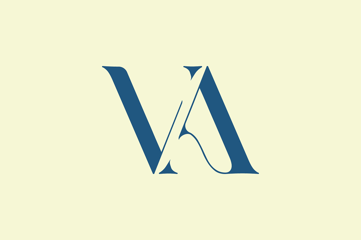 Stylish VA Monogram Logo in Blue Ton, a Branding & Logo Template by Salman Shop (Photo 1 of 4)
