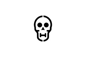 Skull Head Logo Vector, an Object Illustration by Vectorium Studio