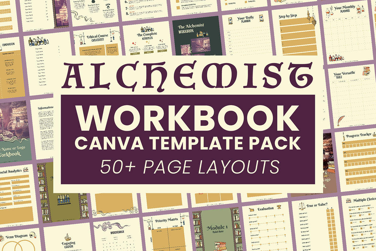 Alchemist Canva Workbook Template, a Brochure Template by WorkShy Studio (Photo 1 of 6)