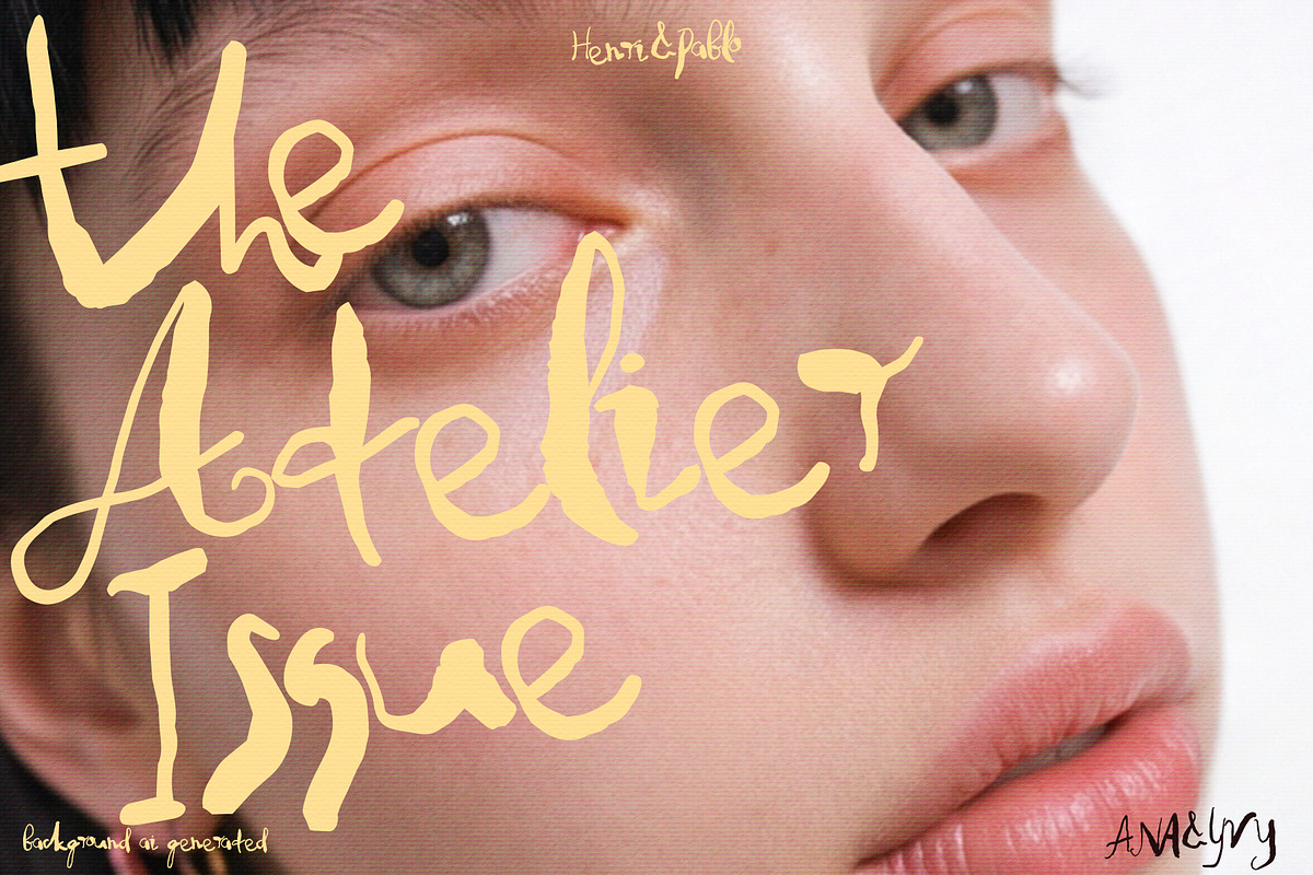 HENRI & PABLO paintbrush font, a Handwritten Font by ana & yvy (Photo 12 of 15)