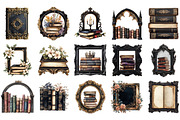 Watercolor Black Books and Frames, a Seasonal Illustration by designcity5 (Thumbnail 3 of 5)
