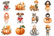 Cottagecore Pumpkin Clipart Set, an Illustration by CitraGraphics (Thumbnail 2 of 5)