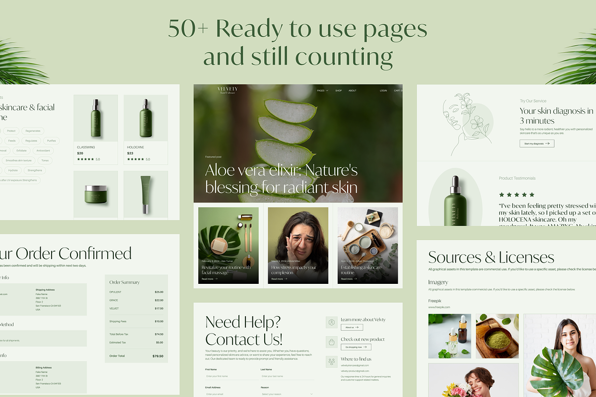 Velvety - Beauty & Wellness Website, an UI Kit Template by dhuhacreative (Photo 8 of 8)