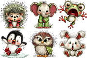 Funny Panic Animals Clipart Bundle, an Illustration by Craft Nest (Thumbnail 3 of 11)