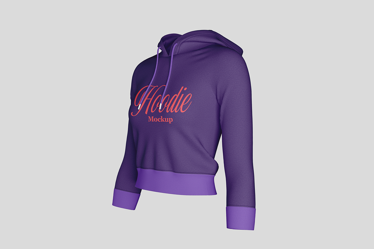Woman’s Cropped Hoodie Mockups, a Hoody Mockup by artimasa (Photo 3 of 3)