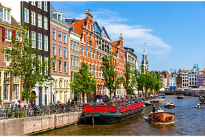 Canal in amsterdam netherlands stock photo containing amsterdam and canal, an Architecture Photo by Leonid Andronov
