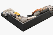 Brown Jordan 4M outdoor wicker sofa, a Furniture 3D Model by 3dmitruk (Thumbnail 19 of 27)