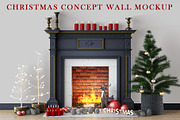Christmas Concept Wall Mockup, a Product Mockup by desgiant (Thumbnail 1 of 2)