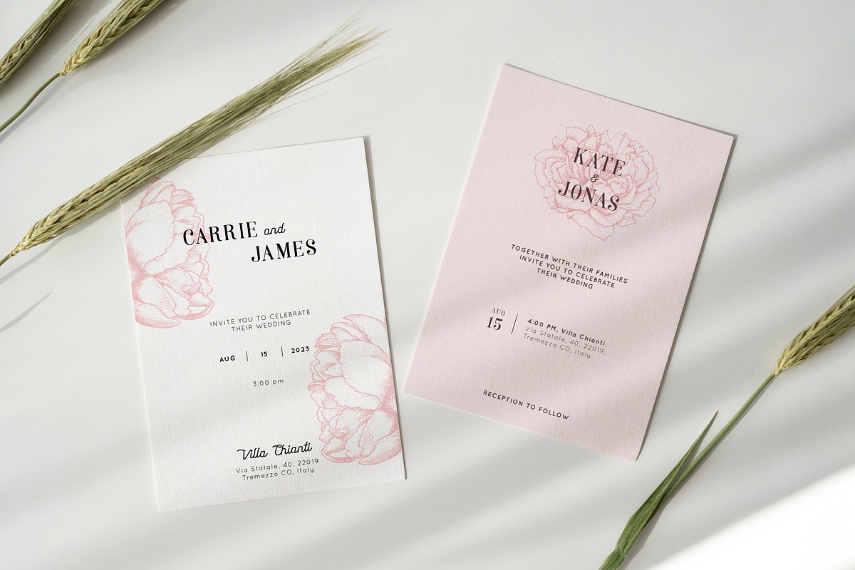 Peony illustrations | invitations, an Illustration by Chewie Co (Photo 6 of 13)