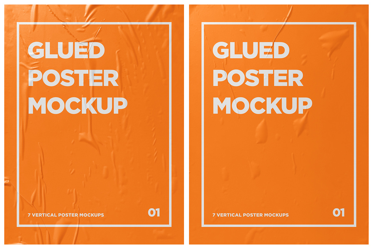 Glued Paper Poster Mockup Pack, an Advertising Mockup by DreamVisuals (Photo 4 of 11)