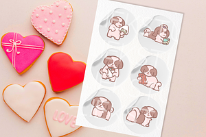 Cute Shih Tzus Procreate Stamps