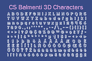 CS Balmenti 3D, a Sans Serif Font by Craft Supply Co. (Thumbnail 8 of 8)