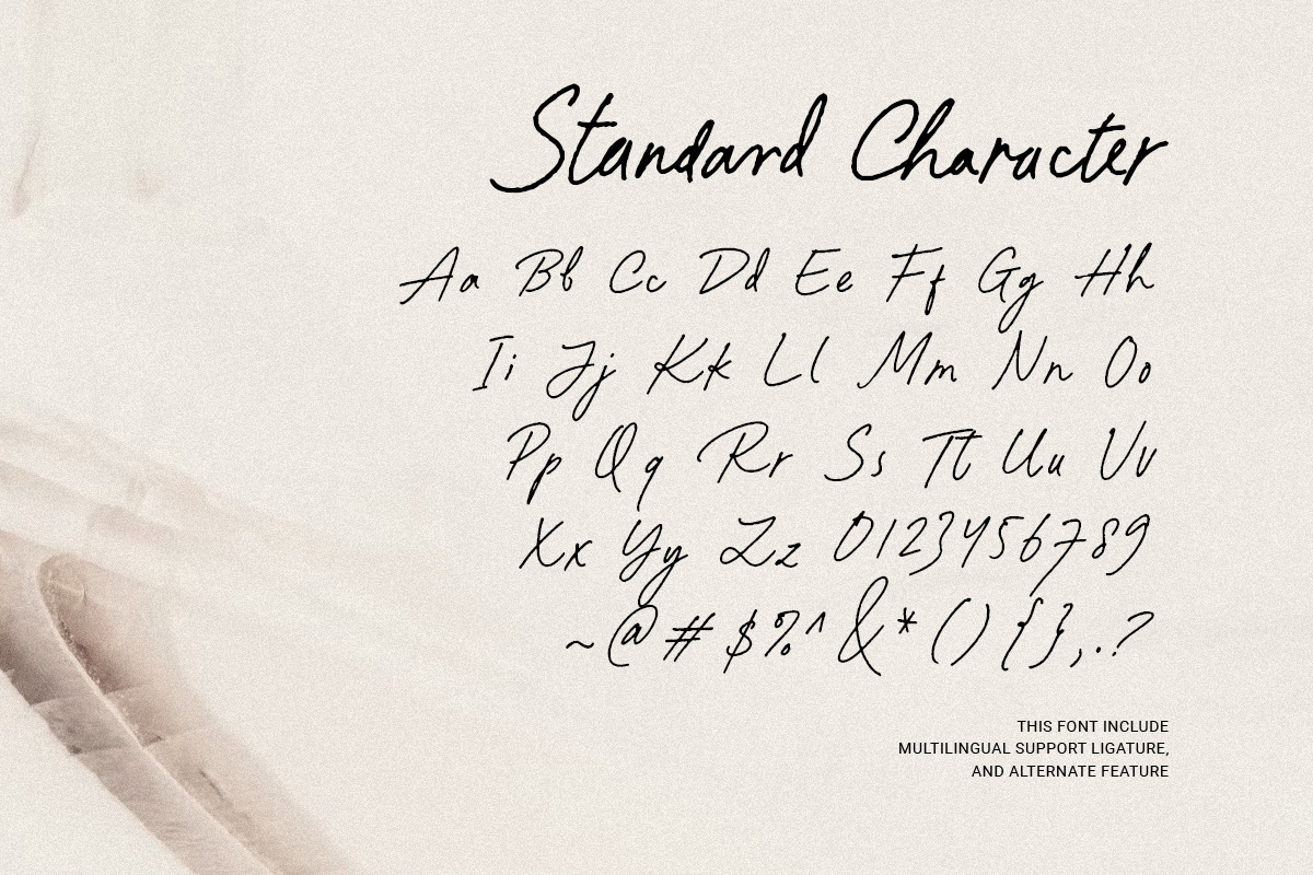 Paradine - Ligature Handwritten Font, a Handwritten Font by Sarid Ezra (Photo 11 of 12)
