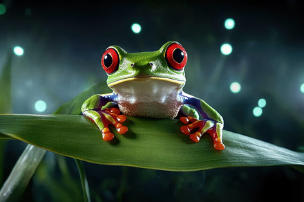 A Vibrant Red-Eyed Tree Frog, an Animal Photo by Virgo Studio