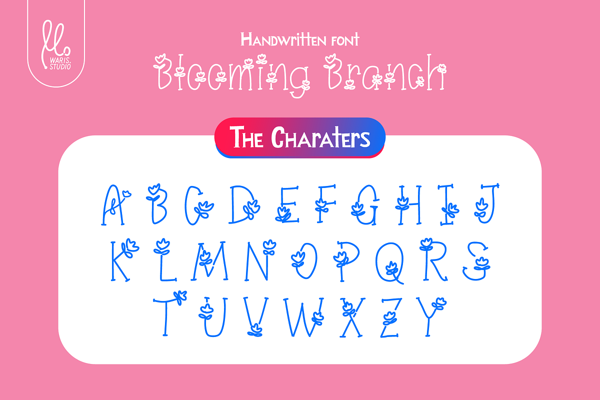 Blooming Branch Handwritten, a Handwritten Font by Waris Studio (Photo 6 of 8)