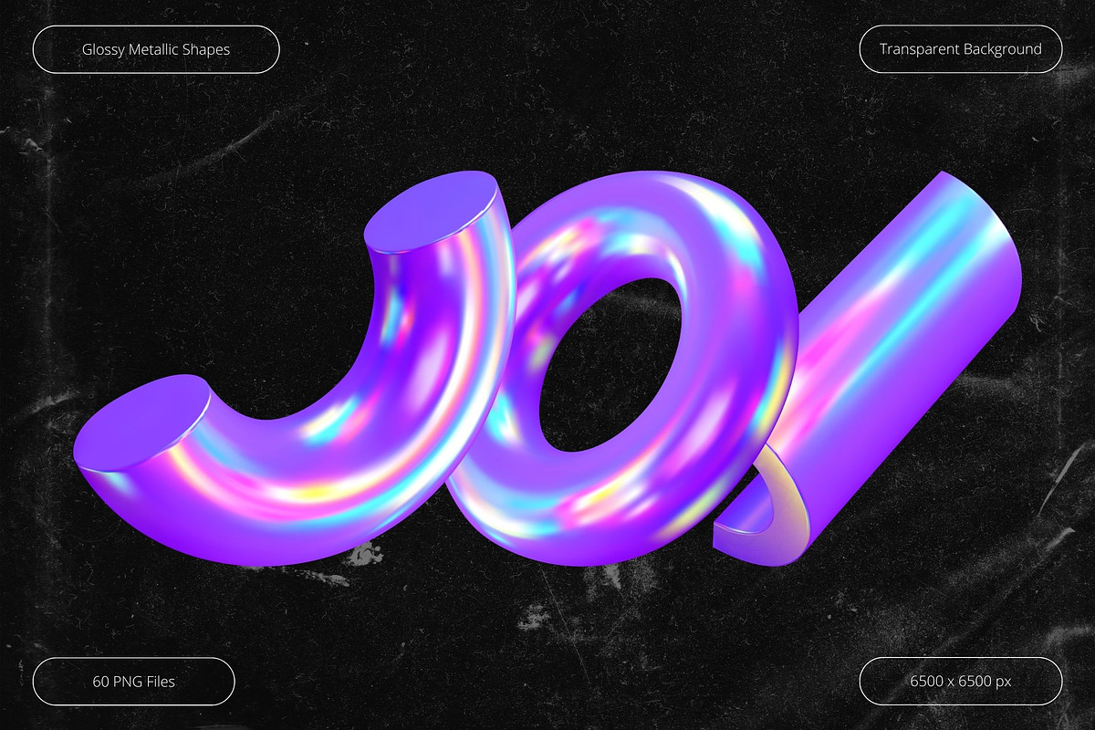 Glossy Metallic Shapes, an Object Graphic by Design Studio (Photo 2 of 6)