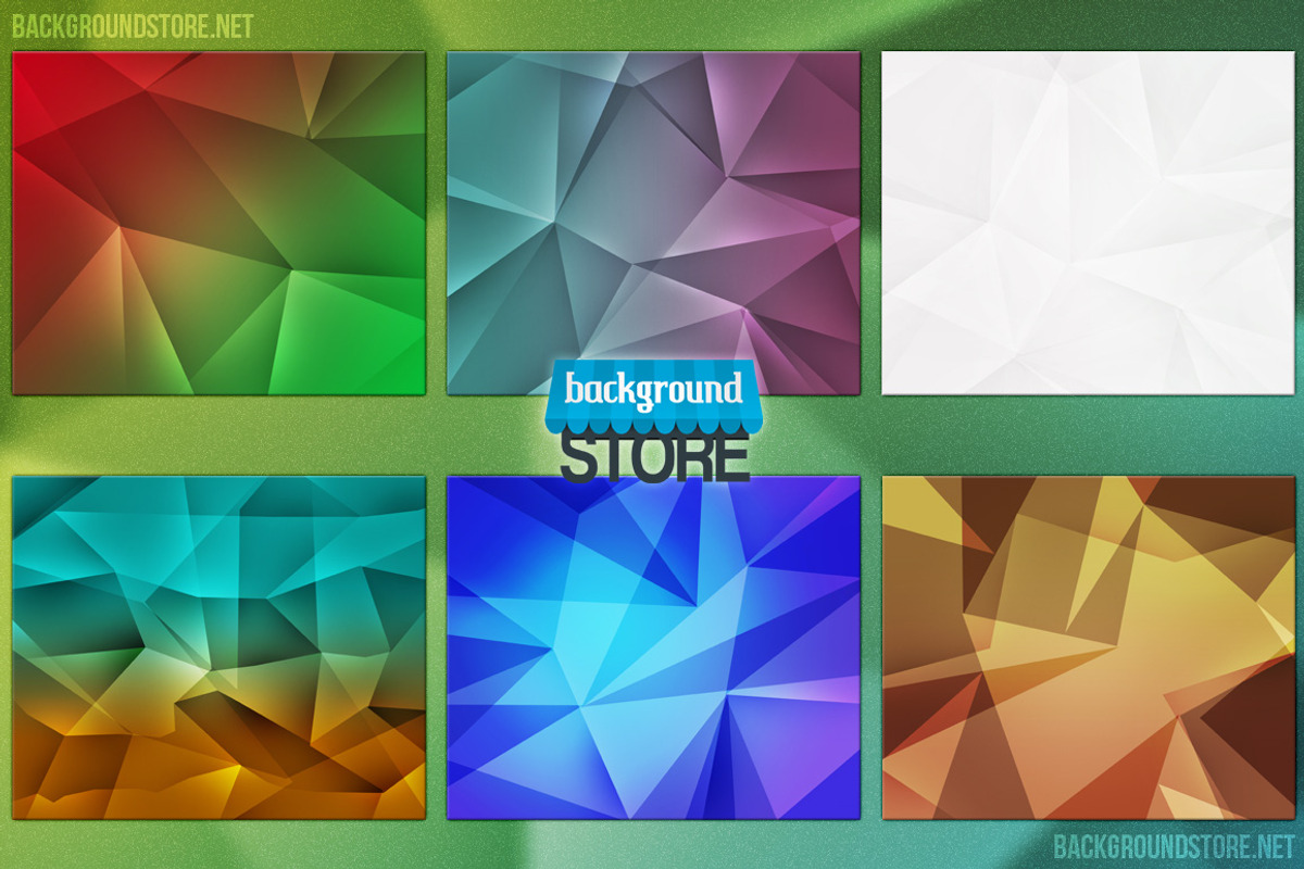 Polygon Backgrounds Bundle preview 5