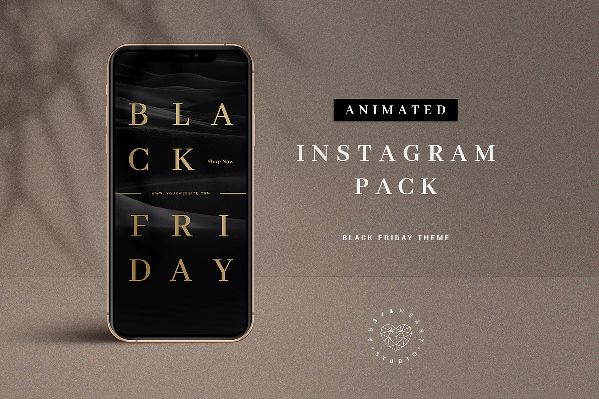 Animated Black Friday Instagram Pack, a Social Media Template by Ruby&Heart Studio (Photo 1 of 7)