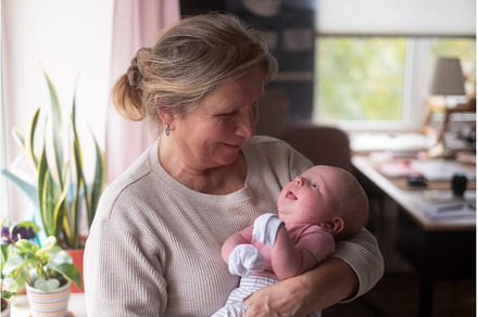 Elderly woman grandmother holding a, a Person Photo by Koldunova