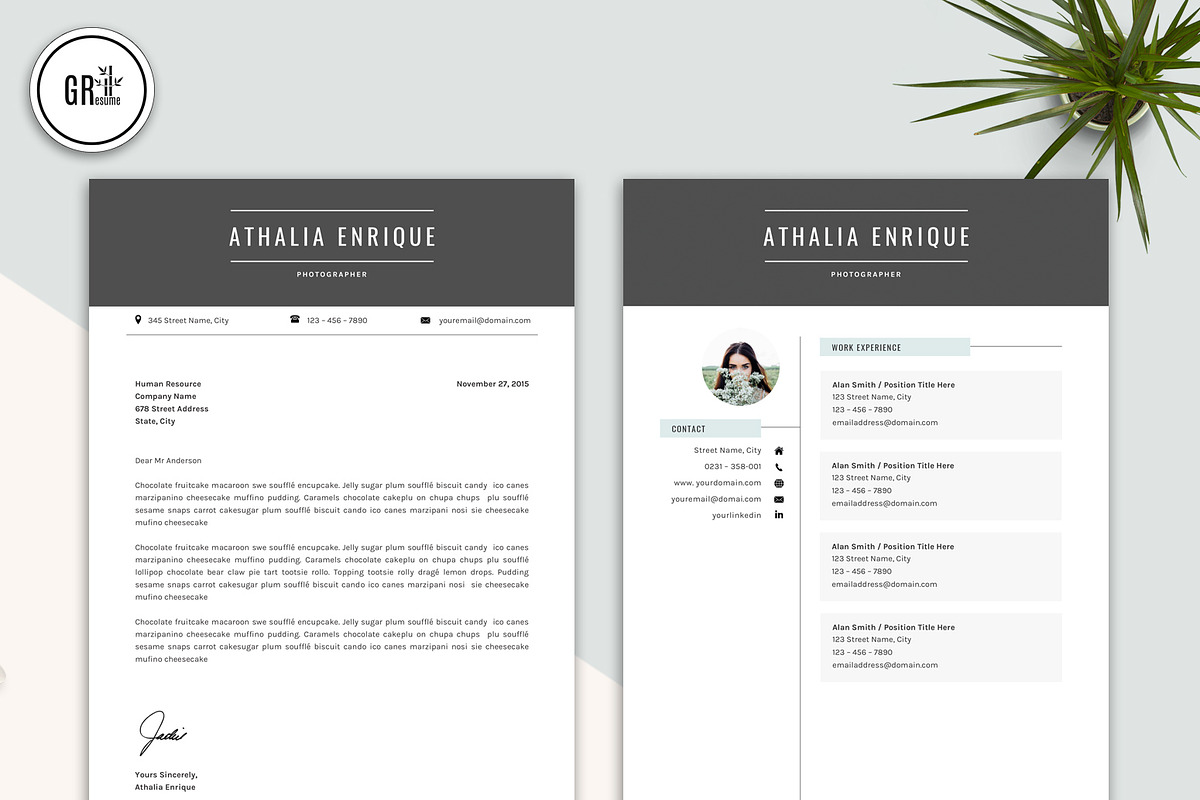 Creative Resume CV Template, a Resume Template by GResume (Photo 4 of 7)