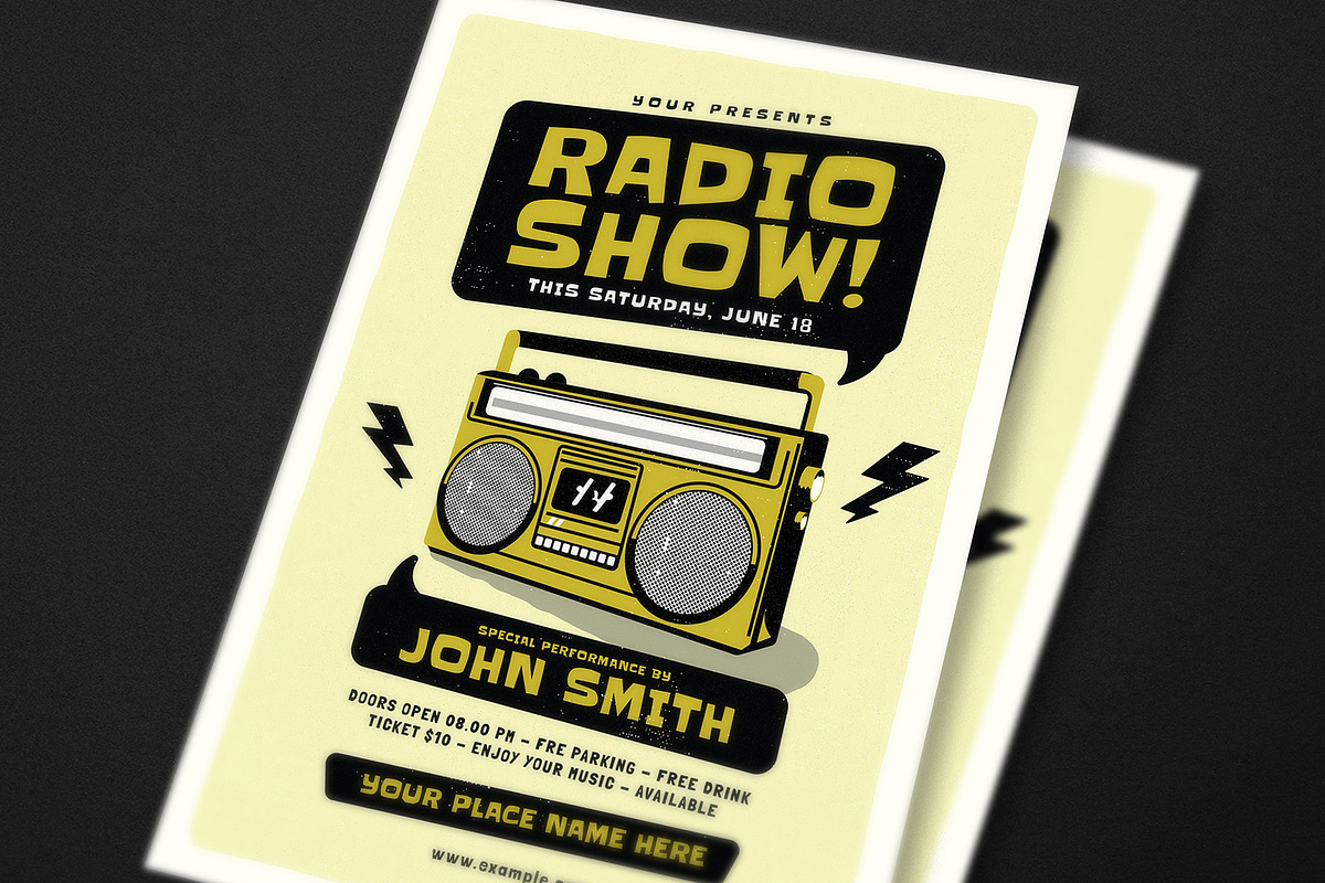 Edgy Radio Event Flyer, a Flyer Template by Guuver (Photo 3 of 3)
