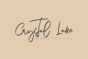 Crystal Lake Handwritten Font