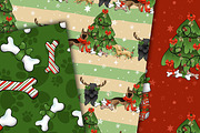 Christmas dogs patterns, a Pattern Graphic by DarinaDigital (Thumbnail 4 of 5)
