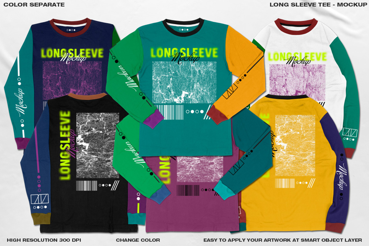 Long Sleeve Tee - Mockup, a Shirt Mockup by DaldSgh (Photo 8 of 11)
