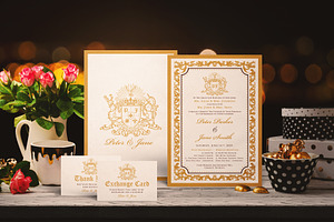 GOLDEN WEDDING INVITATION SUITES