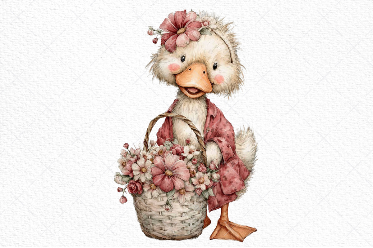 Whimsical Spring Duck Clipart Bundle, an Illustration by Craft Nest (Photo 9 of 10)