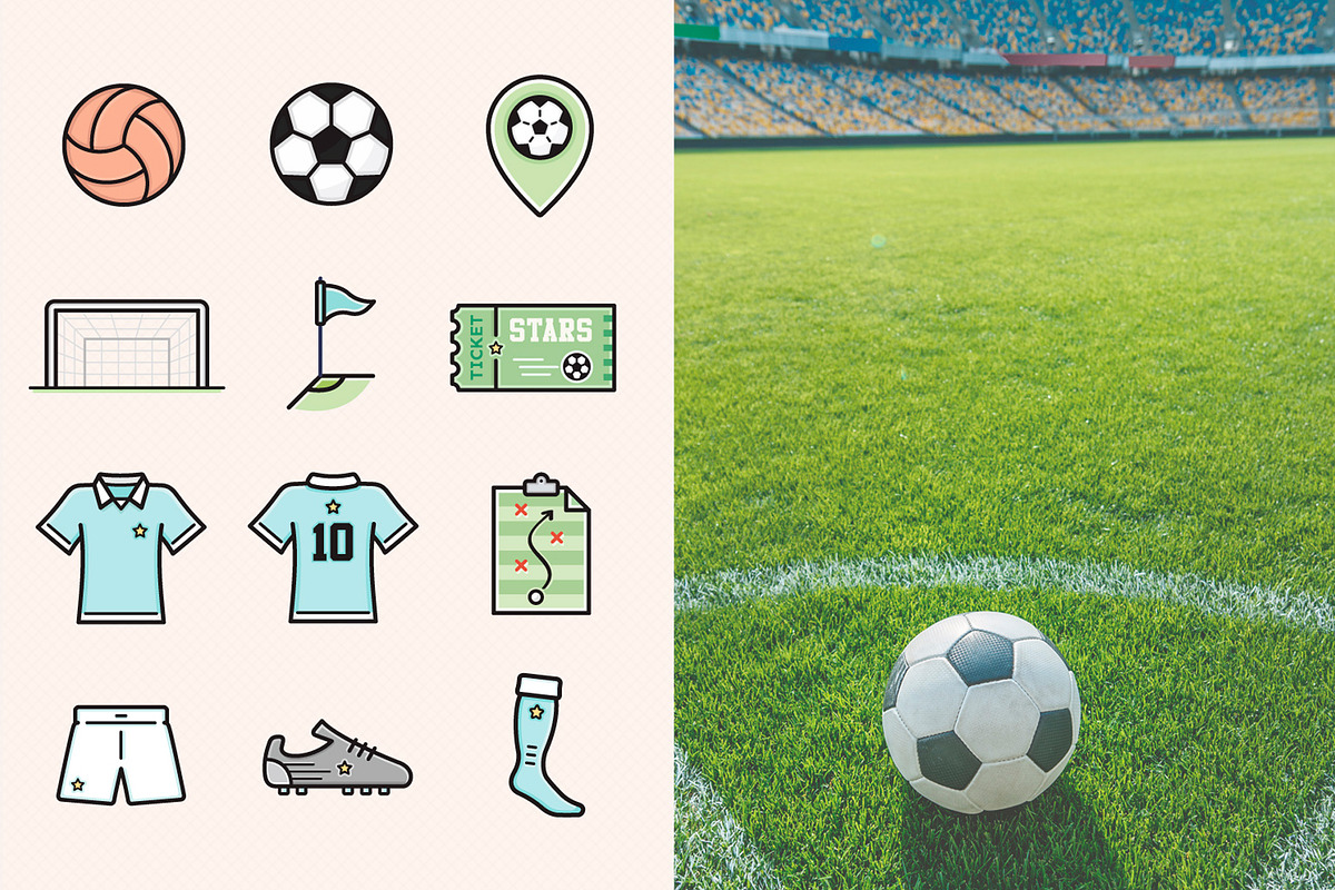 Soccer/Football Filled Icons BUNDLE, an Icon by Sargatal (Photo 2 of 7)
