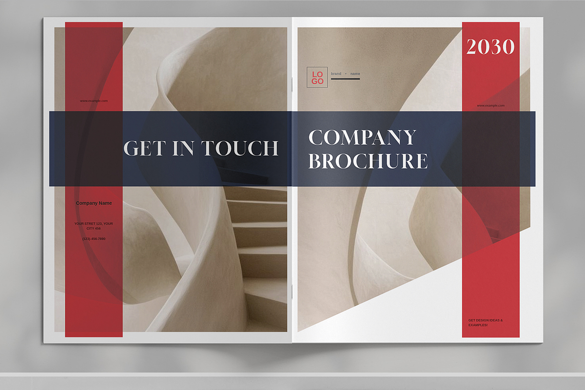 Bue and Red Business Brochure, a Brochure Template by Boris Cupac (Photo 5 of 7)