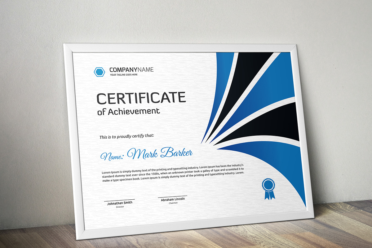 Certificate Word | PSD | AI, a Stationery Template by Curve Design (Photo 3 of 4)