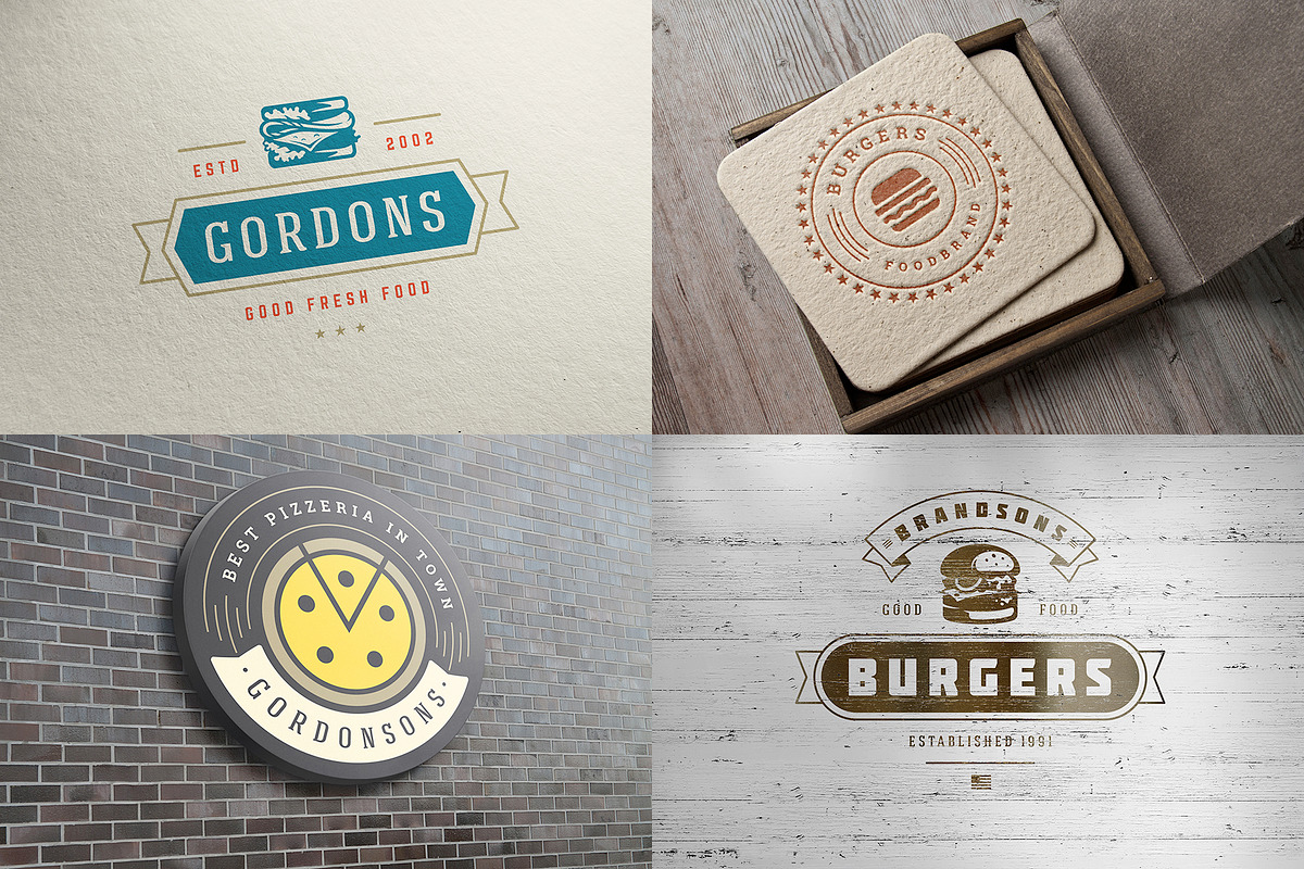 36 Fast Food Logos and Badges, a Branding & Logo Template by Vasya Kobelev (Photo 15 of 18)