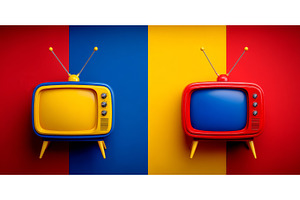 A retro red TV with an antenna is, an Arts & Entertainment Photo by ZinetroN