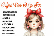 Peppermint Christmas Girl & Butter., a Seasonal Illustration by CreationArt (Thumbnail 5 of 7)