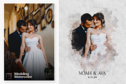 Wedding Watercolor Art Photo Effect, an Action Add-On by Shovajit (Thumbnail 6 of 9)