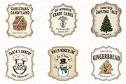 Christmas Vintage Labels Sublimation, an Illustration by OK Design (Thumbnail 3 of 3)