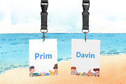 Kids Playing on the beach Watercolor, a Person Illustration by CreativeValuation (Thumbnail 14 of 15)