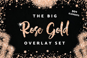 Rose Gold Confetti Frames Borders