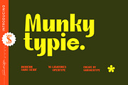 MunkyTypie - Modern Sans Serif Font, a Serif Font by Sanskertype Studio (Thumbnail 1 of 9)