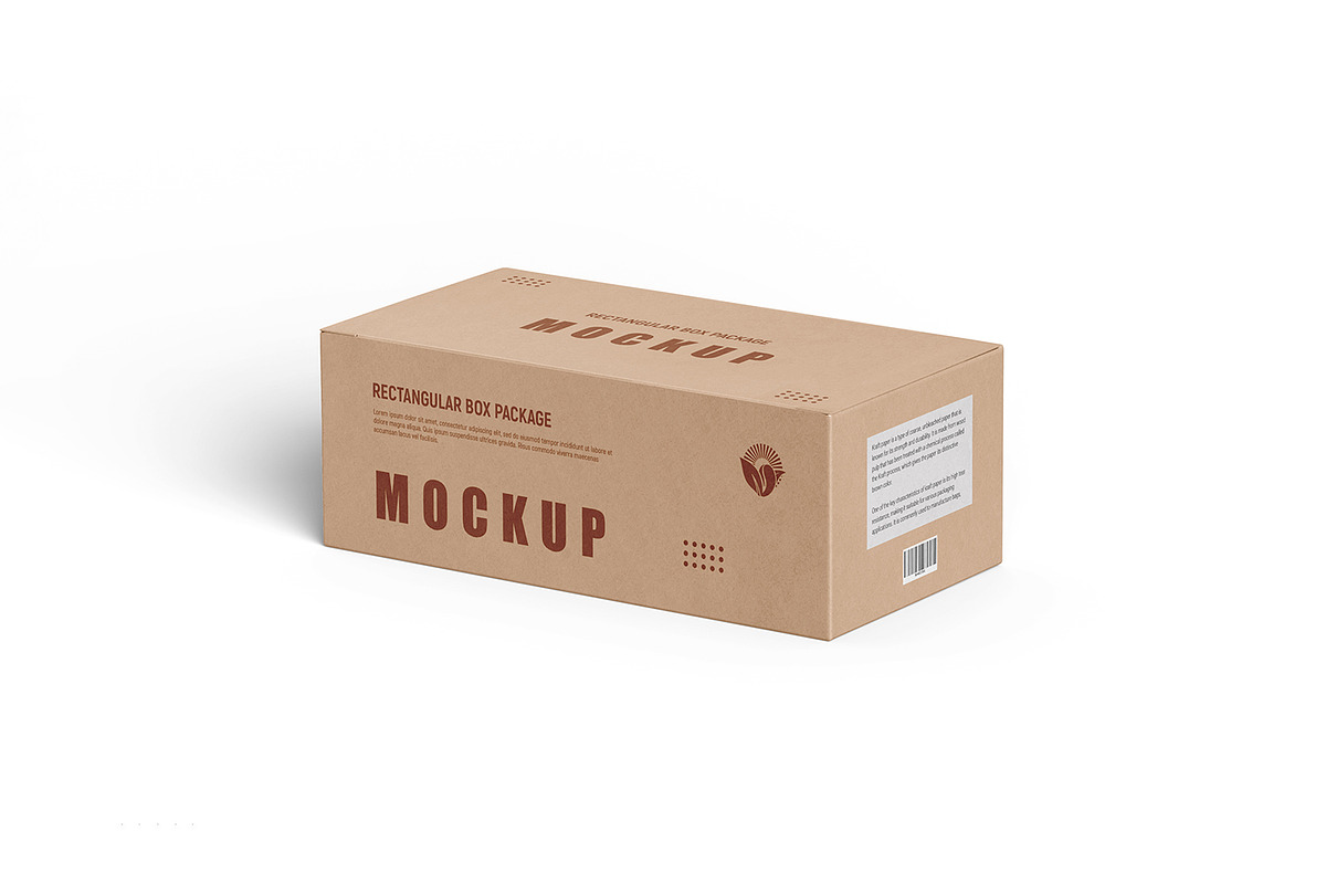 Kraft Cardboard Paper Box Mockup, a Packaging Mockup by Ram Studio LLC (Photo 3 of 18)