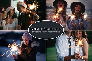 Bright Sparklers Photo Overlays