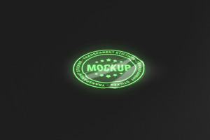 Fluorescent Stickers Mockup