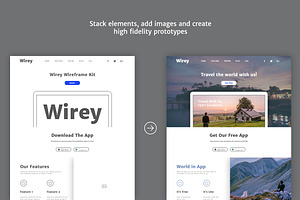 Wirey Wireframe Kit Pack