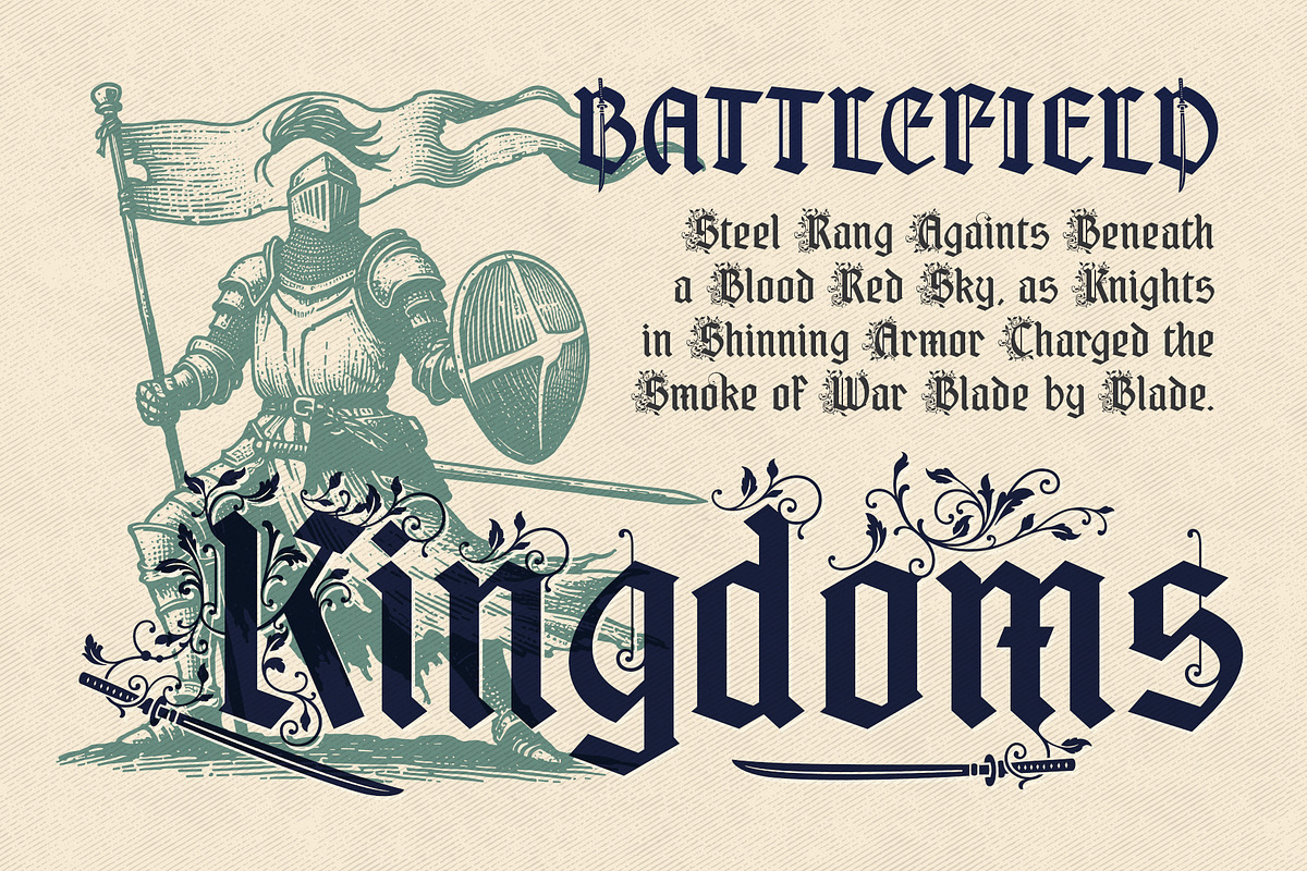 Soul Clock Typeface, a Blackletter Font by alit design (Photo 5 of 20)