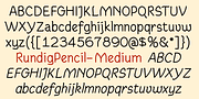 RundigPencil, a Handwritten Font by Ingrimayne Type (Thumbnail 5 of 7)