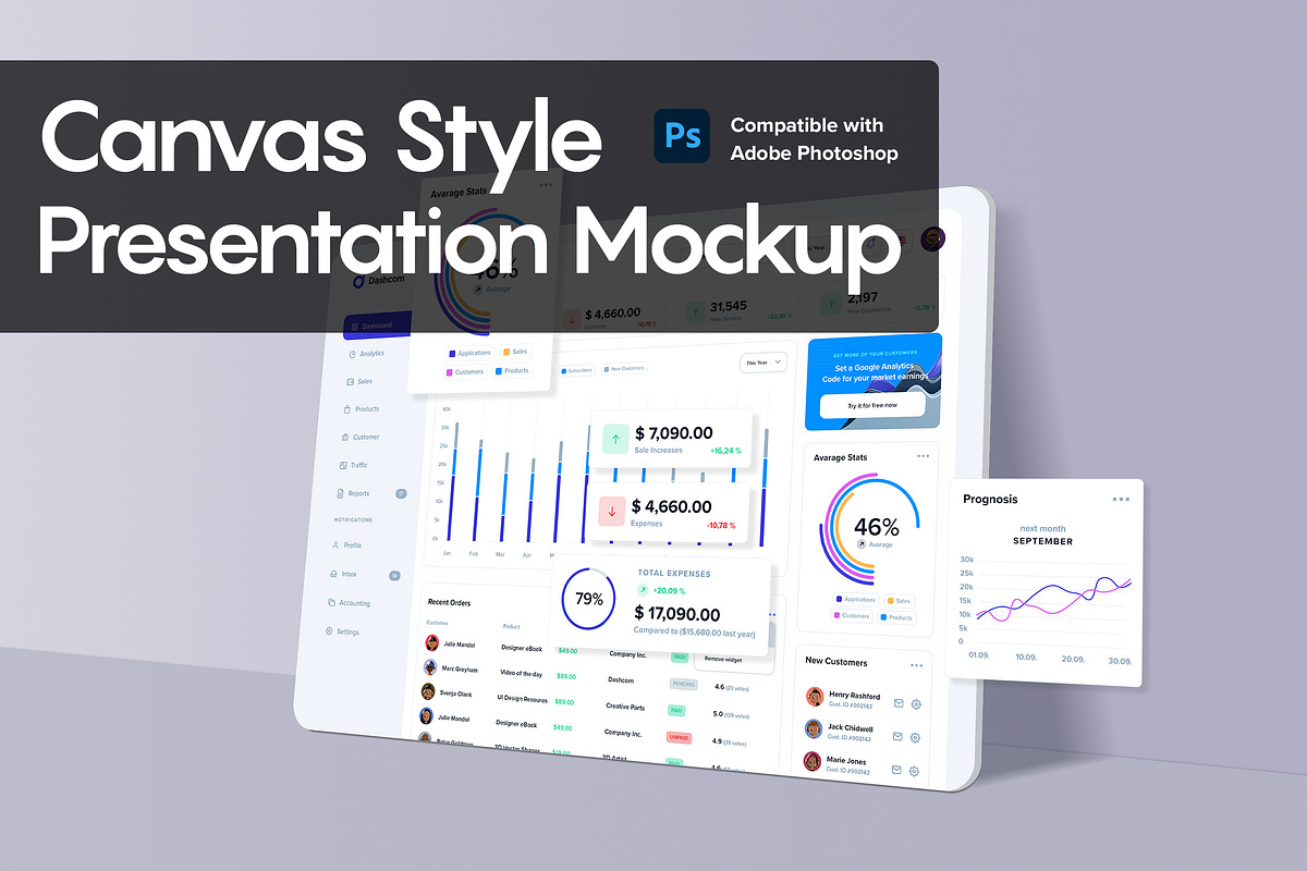 Canvas Style Presentation Mockups, a Product Mockup by KL-Webmedia (Photo 1 of 10)