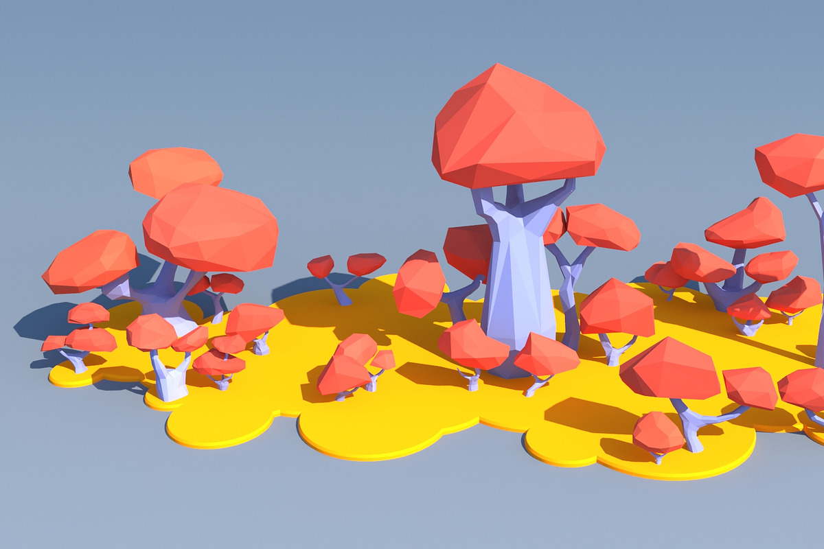 Trees and Bushes Pack - 02, an Environmental 3D Model by Saintpix (Photo 6 of 26)