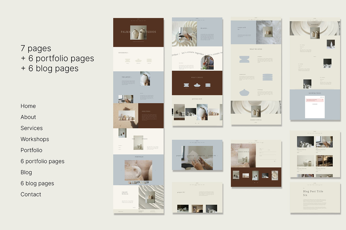 Squarespace Website Template preview 2